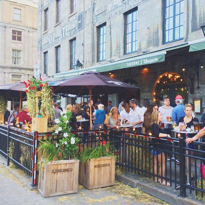Gaspar French Brasserie – outdoor terrace in Old Montreal, Montréal