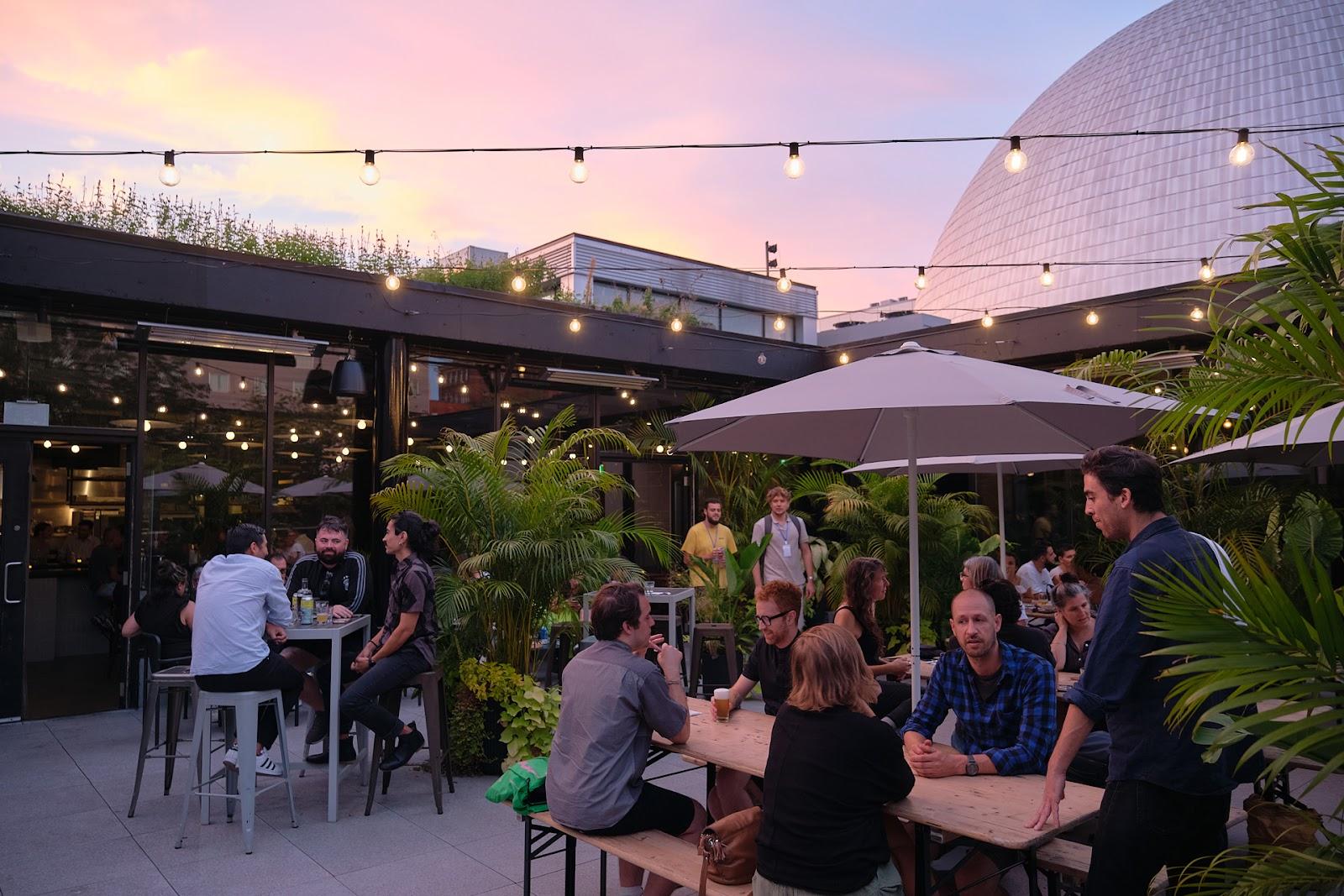 Pavillon Social Club (SAT) – outdoor terrace in Downtown, Montréal