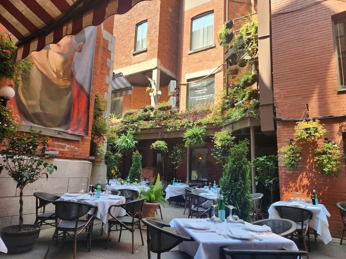 Café Il Cortile – terrasse extérieure à Centre-ville, Montréal